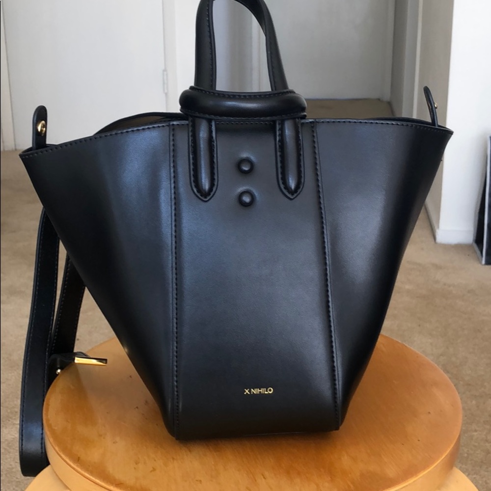 X Nihilo Eight Mini Black Leather Bag